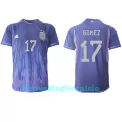 Maglia Argentina Alejandro Gomez 17 Uomo Secondo Mondiali 2022 Maglia Argentina Alejandro Gomez 17 Uomo Secondo Mondiali 2022