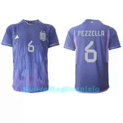Maglia Argentina German Pezzella 6 Uomo Secondo Mondiali 2022 Maglia Argentina German Pezzella 6 Uomo Secondo Mondiali 2022