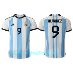 Maglia Argentina Julian Alvarez 9 Uomo Primo Mondiali 2022 Maglia Argentina Julian Alvarez 9 Uomo Primo Mondiali 2022
