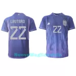 Maglia Argentina Lautaro Martinez 22 Uomo Secondo Mondiali 2022