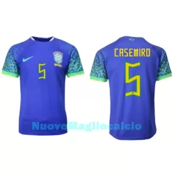 Maglia Brasile Casemiro 5 Uomo Secondo Mondiali 2022 Maglia Brasile Casemiro 5 Uomo Secondo Mondiali 2022