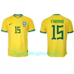 Maglia Brasile Fabinho 15 Uomo Primo Mondiali 2022 Maglia Brasile Fabinho 15 Uomo Primo Mondiali 2022