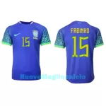 Maglia Brasile Fabinho 15 Uomo Secondo Mondiali 2022