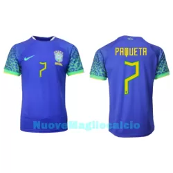 Maglia Brasile Lucas Paqueta 7 Uomo Secondo Mondiali 2022 Maglia Brasile Lucas Paqueta 7 Uomo Secondo Mondiali 2022