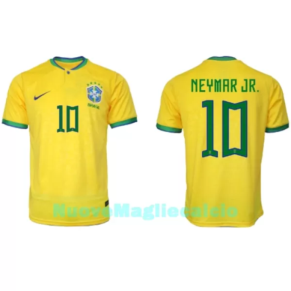Maglia Brasile Neymar Jr 10 Uomo Primo Mondiali 2022