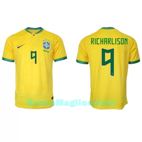 Maglia Brasile Richarlison 9 Uomo Primo Mondiali 2022
