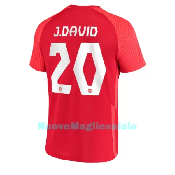 Maglia Canada Jonathan David 20 Uomo Primo Mondiali 2022