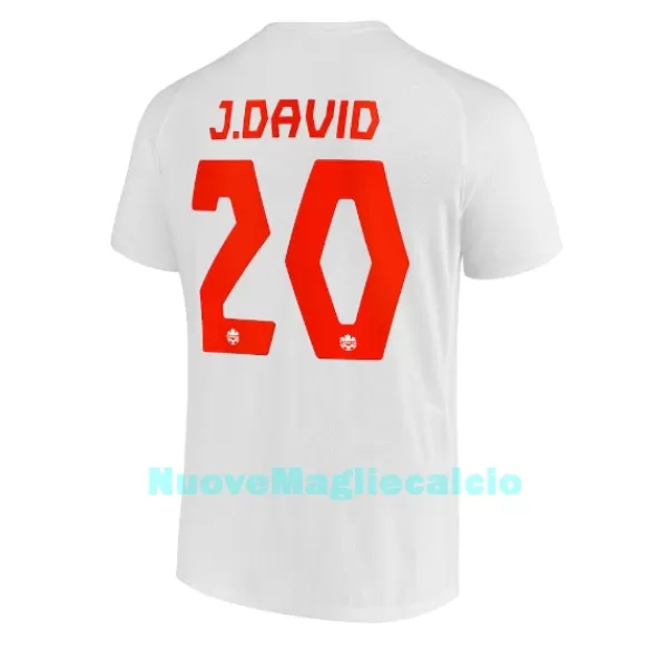 Maglia Canada Jonathan David 20 Uomo Secondo Mondiali 2022