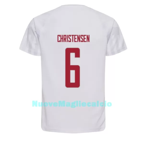Maglia Danimarca Andreas Christensen 6 Uomo Secondo Mondiali 2022