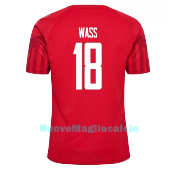 Maglia Danimarca Daniel Wass 18 Uomo Primo Mondiali 2022