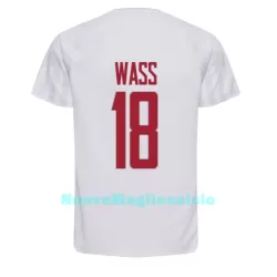 Maglia Danimarca Daniel Wass 18 Uomo Secondo Mondiali 2022 Maglia Danimarca Daniel Wass 18 Uomo Secondo Mondiali 2022