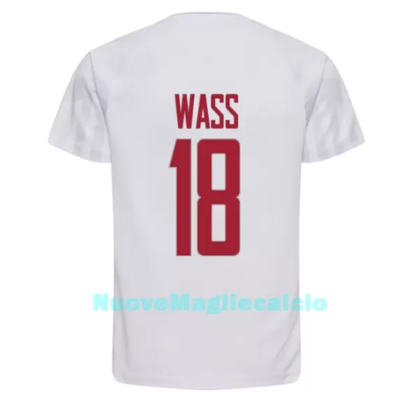 Maglia Danimarca Daniel Wass 18 Uomo Secondo Mondiali 2022