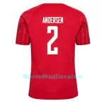 Maglia Danimarca Joachim Andersen 2 Uomo Primo Mondiali 2022
