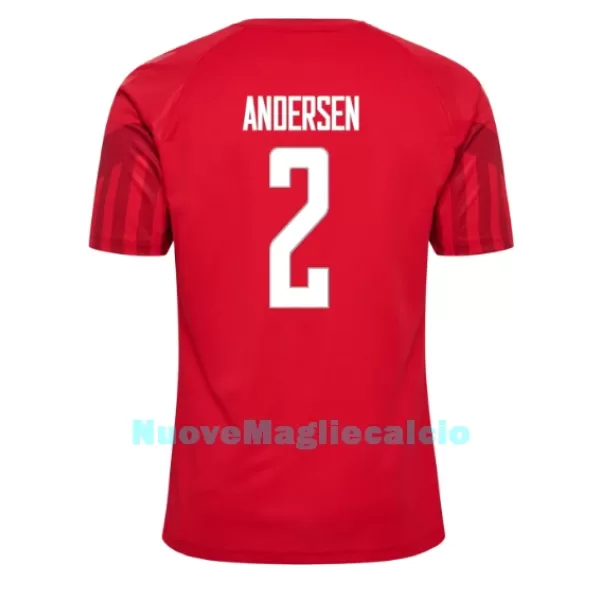 Maglia Danimarca Joachim Andersen 2 Uomo Primo Mondiali 2022
