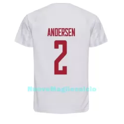 Maglia Danimarca Joachim Andersen 2 Uomo Secondo Mondiali 2022 Maglia Danimarca Joachim Andersen 2 Uomo Secondo Mondiali 2022