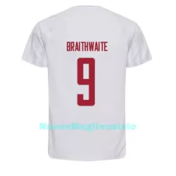 Maglia Danimarca Martin Braithwaite 9 Uomo Secondo Mondiali 2022 Maglia Danimarca Martin Braithwaite 9 Uomo Secondo Mondiali 2022