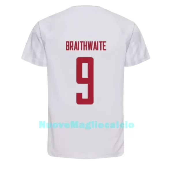 Maglia Danimarca Martin Braithwaite 9 Uomo Secondo Mondiali 2022