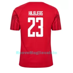 Maglia Danimarca Pierre-Emile Hojbjerg 23 Uomo Primo Mondiali 2022 Maglia Danimarca Pierre-Emile Hojbjerg 23 Uomo Primo Mondiali 2022