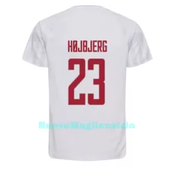 Maglia Danimarca Pierre-Emile Hojbjerg 23 Uomo Secondo Mondiali 2022 Maglia Danimarca Pierre-Emile Hojbjerg 23 Uomo Secondo Mondiali 2022