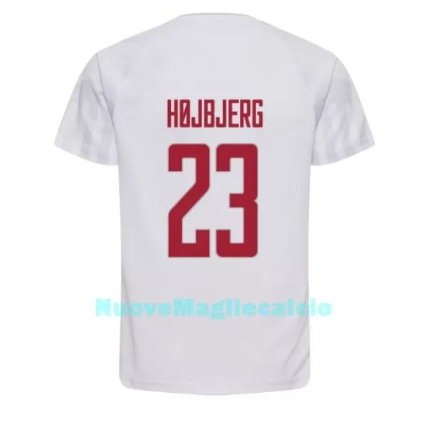 Maglia Danimarca Pierre-Emile Hojbjerg 23 Uomo Secondo Mondiali 2022