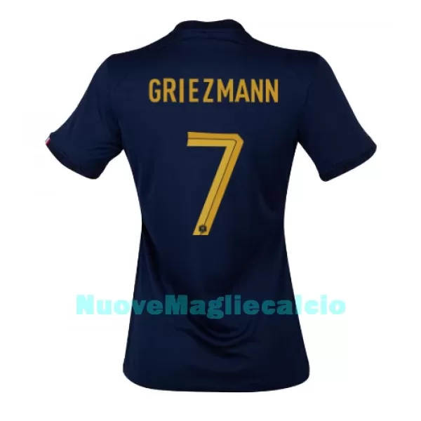 Maglia Francia Antoine Griezmann 7 Donna Primo Mondiali 2022