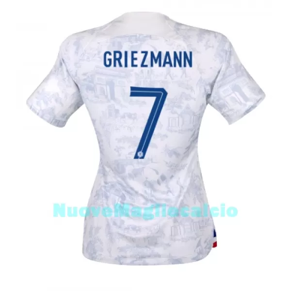 Maglia Francia Antoine Griezmann 7 Donna Secondo Mondiali 2022