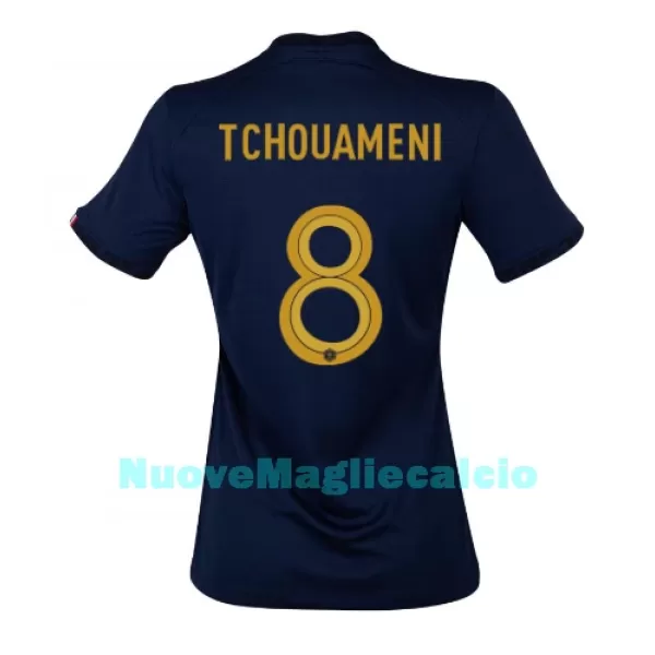 Maglia Francia Aurelien Tchouaméni 8 Donna Primo Mondiali 2022