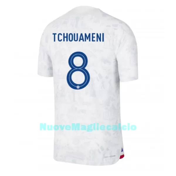 Maglia Francia Aurelien Tchouaméni 8 Uomo Secondo Mondiali 2022