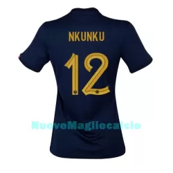 Maglia Francia Christopher Nkunku 12 Donna Primo Mondiali 2022 Maglia Francia Christopher Nkunku 12 Donna Primo Mondiali 2022