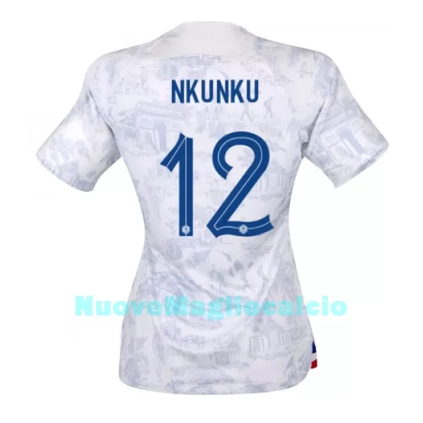 Maglia Francia Christopher Nkunku 12 Donna Secondo Mondiali 2022