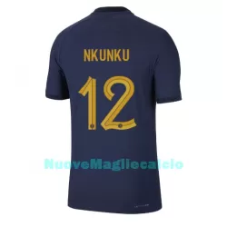 Maglia Francia Christopher Nkunku 12 Uomo Primo Mondiali 2022 Maglia Francia Christopher Nkunku 12 Uomo Primo Mondiali 2022