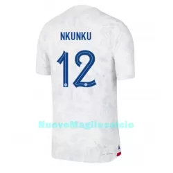 Maglia Francia Christopher Nkunku 12 Uomo Secondo Mondiali 2022 Maglia Francia Christopher Nkunku 12 Uomo Secondo Mondiali 2022