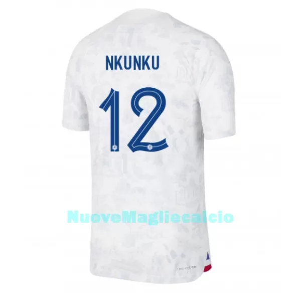 Maglia Francia Christopher Nkunku 12 Uomo Secondo Mondiali 2022