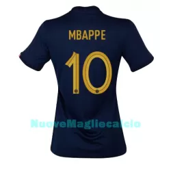 Maglia Francia Kylian Mbappé 10 Donna Primo Mondiali 2022 Maglia Francia Kylian Mbappé 10 Donna Primo Mondiali 2022