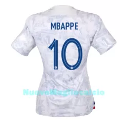 Maglia Francia Kylian Mbappé 10 Donna Secondo Mondiali 2022 Maglia Francia Kylian Mbappé 10 Donna Secondo Mondiali 2022