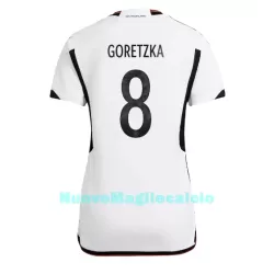 Maglia Germania Leon Goretzka 8 Donna Primo Mondiali 2022 Maglia Germania Leon Goretzka 8 Donna Primo Mondiali 2022