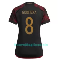 Maglia Germania Leon Goretzka 8 Donna Secondo Mondiali 2022 Maglia Germania Leon Goretzka 8 Donna Secondo Mondiali 2022