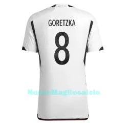 Maglia Germania Leon Goretzka 8 Uomo Primo Mondiali 2022 Maglia Germania Leon Goretzka 8 Uomo Primo Mondiali 2022
