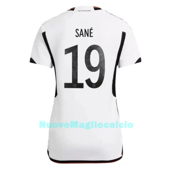 Maglia Germania Leroy Sané 19 Donna Primo Mondiali 2022