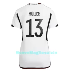 Maglia Germania Thomas Müller 13 Donna Primo Mondiali 2022 Maglia Germania Thomas Müller 13 Donna Primo Mondiali 2022