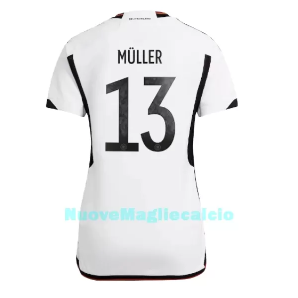 Maglia Germania Thomas Müller 13 Donna Primo Mondiali 2022