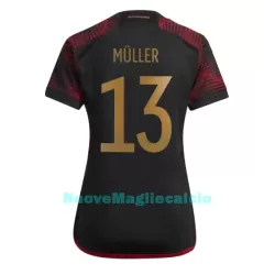 Maglia Germania Thomas Müller 13 Donna Secondo Mondiali 2022
