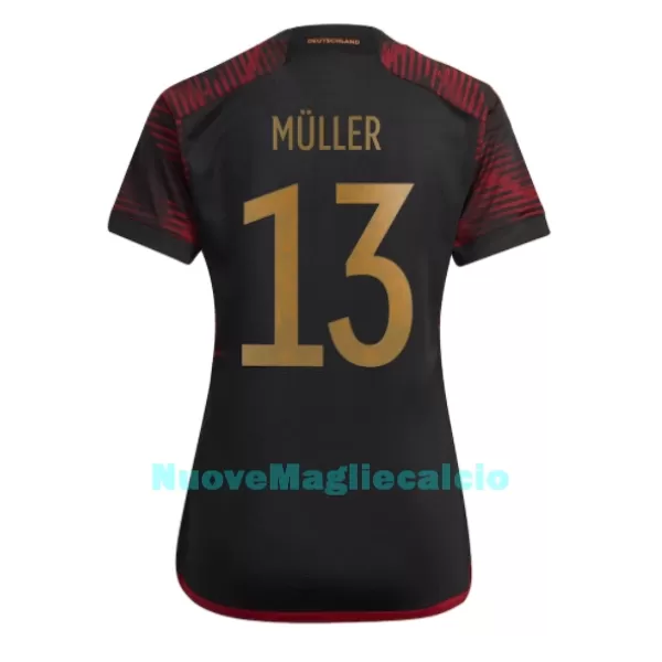 Maglia Germania Thomas Müller 13 Donna Secondo Mondiali 2022