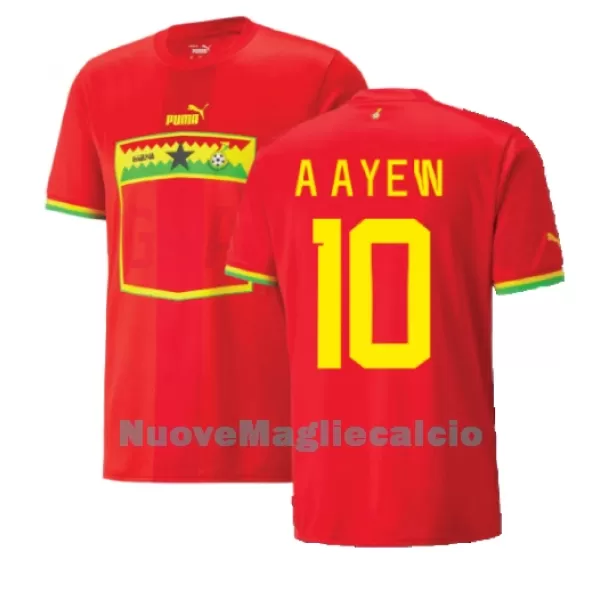 Maglia Ghana Andre Ayew 10 Uomo Secondo Mondiali 2022