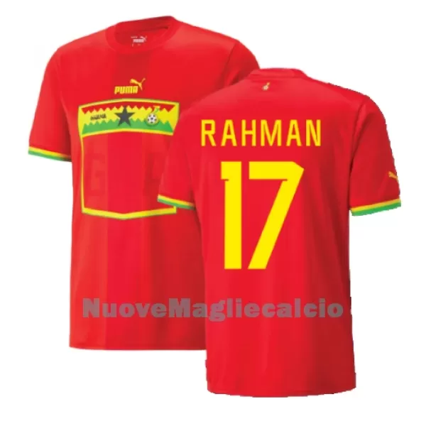 Maglia Ghana Baba Rahman 17 Uomo Secondo Mondiali 2022
