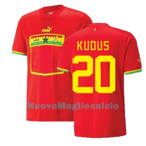 Maglia Ghana Mohammed Kudus 20 Uomo Secondo Mondiali 2022