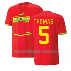 Maglia Ghana Thomas Partey 5 Uomo Secondo Mondiali 2022 Maglia Ghana Thomas Partey 5 Uomo Secondo Mondiali 2022