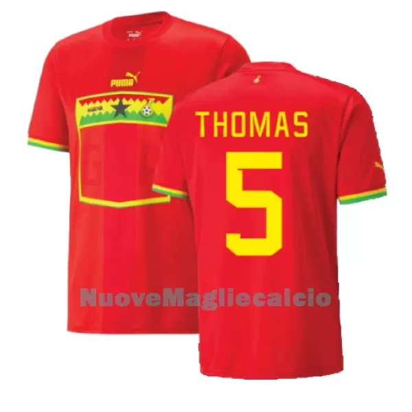 Maglia Ghana Thomas Partey 5 Uomo Secondo Mondiali 2022