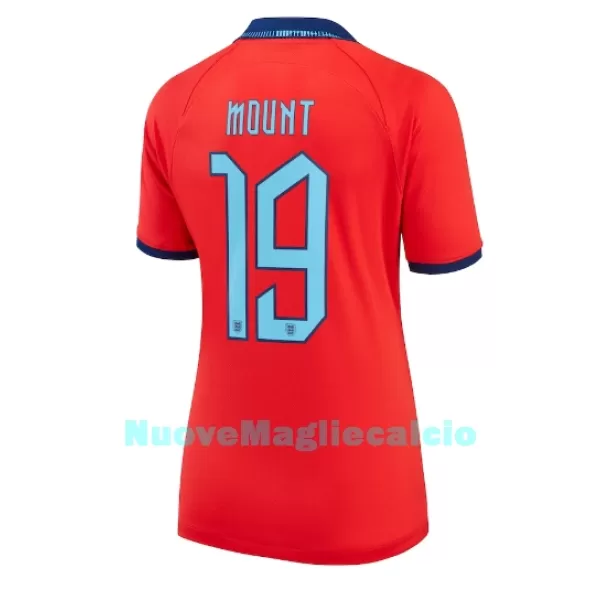 Maglia Inghilterra Mason Mount 19 Donna Secondo Mondiali 2022