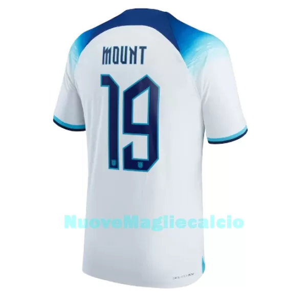 Maglia Inghilterra Mason Mount 19 Uomo Primo Mondiali 2022